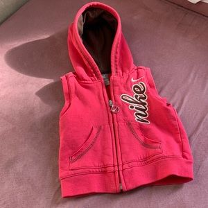 Nike hooded vest zip up